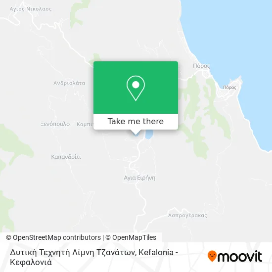 Δυτική Τεχνητή Λίμνη Τζανάτων map