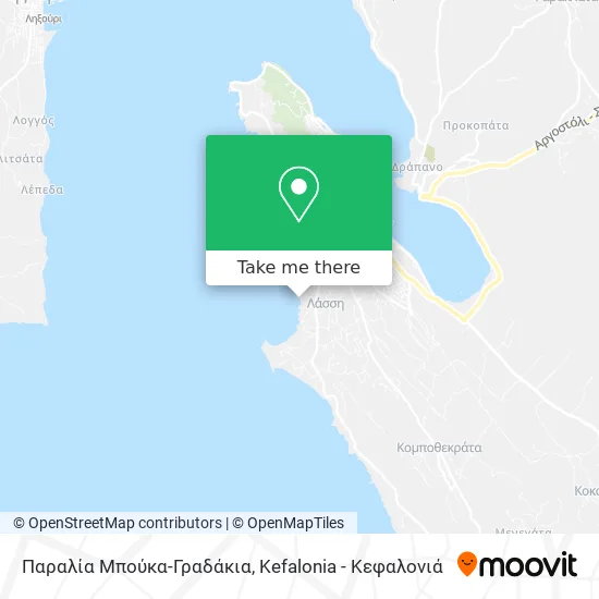 Παραλία Μπούκα-Γραδάκια map
