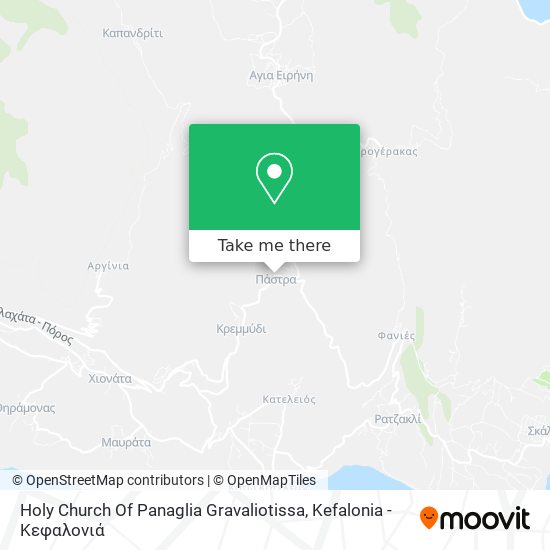 Holy Church Of Panaglia Gravaliotissa map