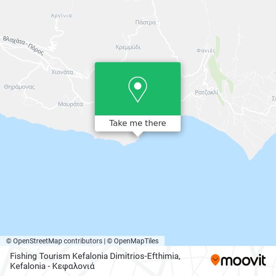 Fishing Tourism Kefalonia Dimitrios-Efthimia map