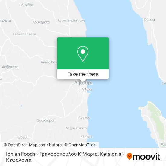 Ionian Foods - Γρηγοροπουλου Κ Μαρια map