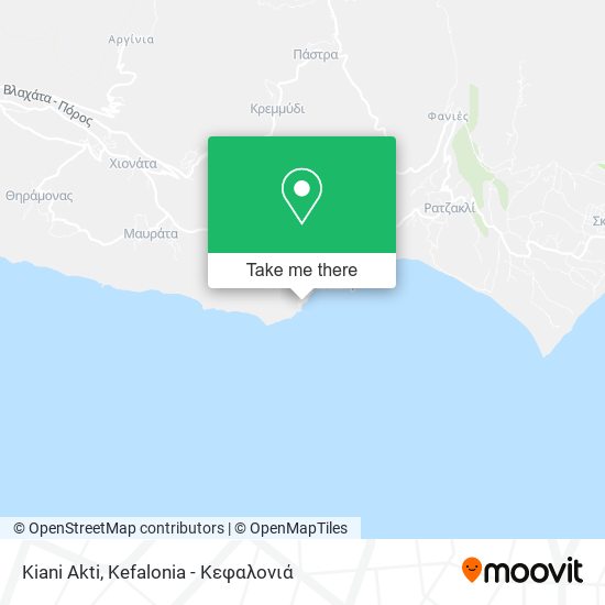 Kiani Akti map