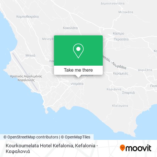 Kourkoumelata Hotel Kefalonia map