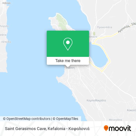 Saint Gerasimos Cave map