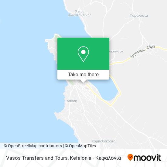 Vasos Transfers and Tours map