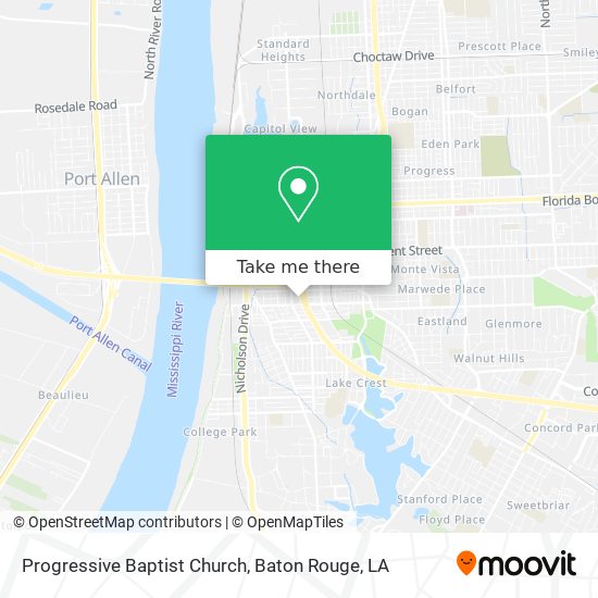 Progressive Baptist Church map