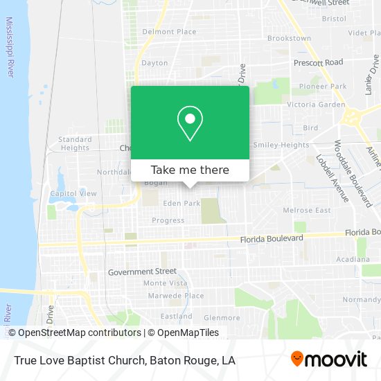 Mapa de True Love Baptist Church
