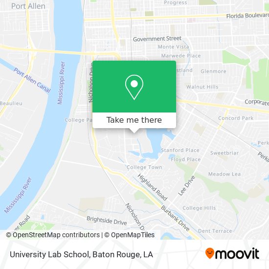 University Lab School map