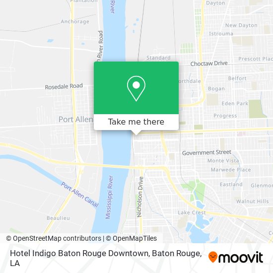 Hotel Indigo Baton Rouge Downtown map