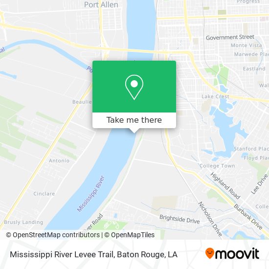 Mississippi River Levee Trail map