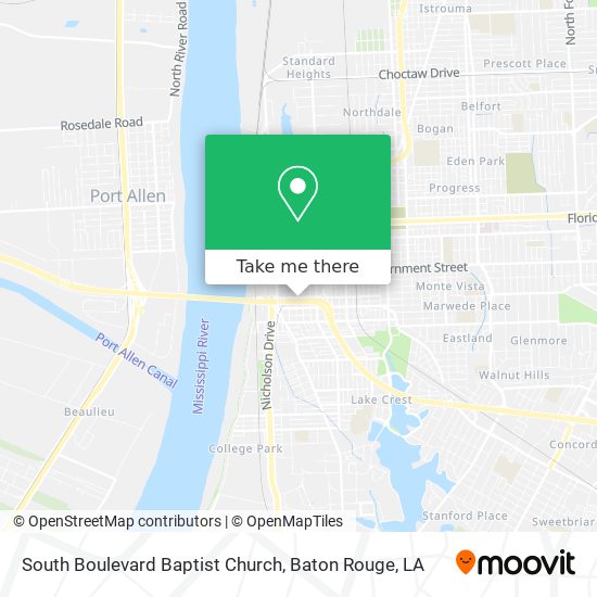 South Boulevard Baptist Church map