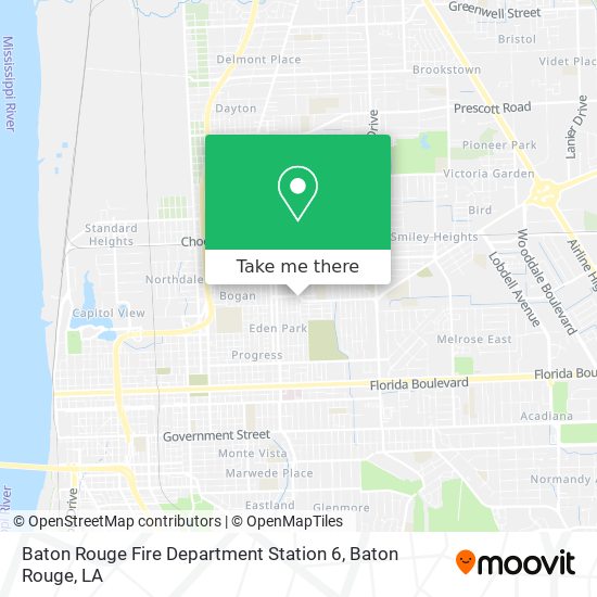Mapa de Baton Rouge Fire Department Station 6