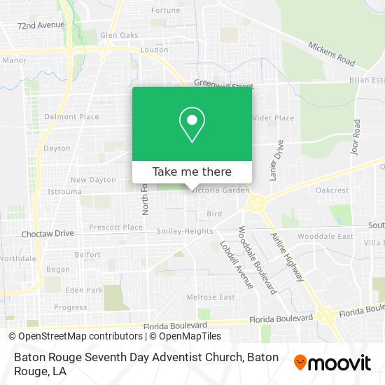 Baton Rouge Seventh Day Adventist Church map