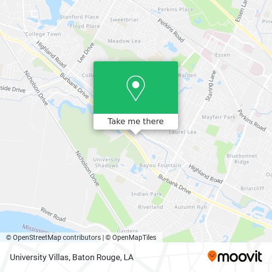 University Villas map