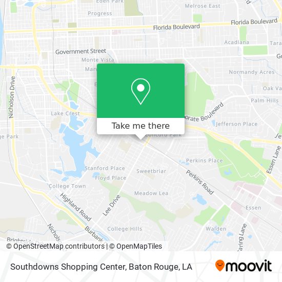 Mapa de Southdowns Shopping Center