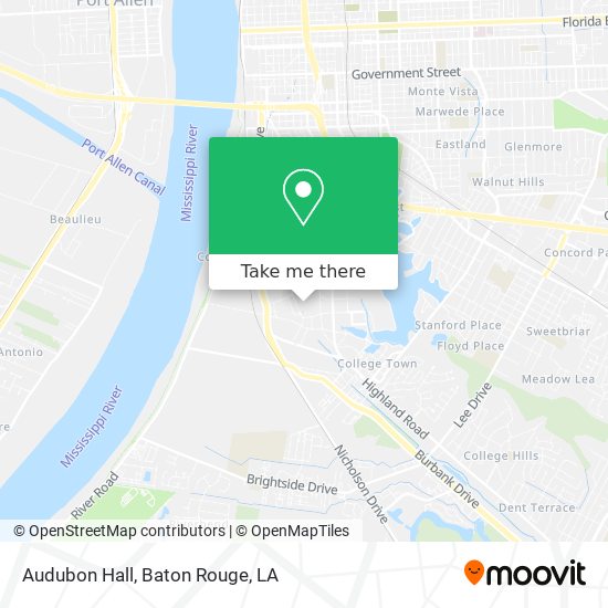 Mapa de Audubon Hall