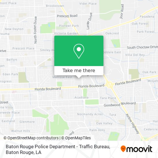 Baton Rouge Police Department - Traffic Bureau map