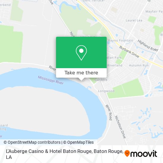 Mapa de L'Auberge Casino & Hotel Baton Rouge