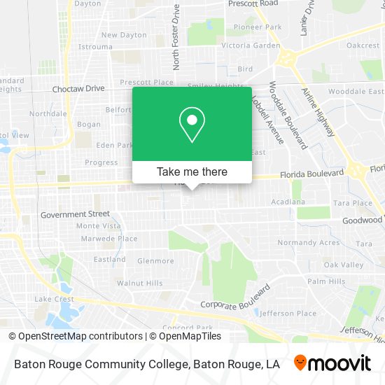Baton Rouge Community College map