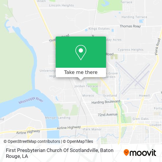 First Presbyterian Church Of Scotlandville map
