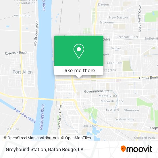 Greyhound Station map
