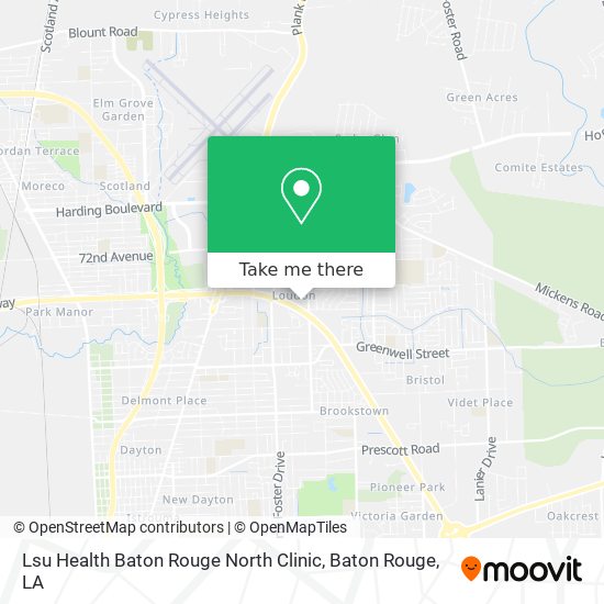 Mapa de Lsu Health Baton Rouge North Clinic