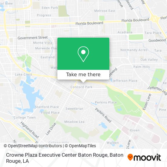 Crowne Plaza Executive Center Baton Rouge map