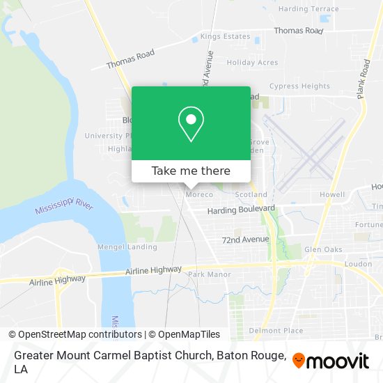 Mapa de Greater Mount Carmel Baptist Church