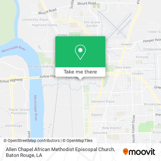 Mapa de Allen Chapel African Methodist Episcopal Church