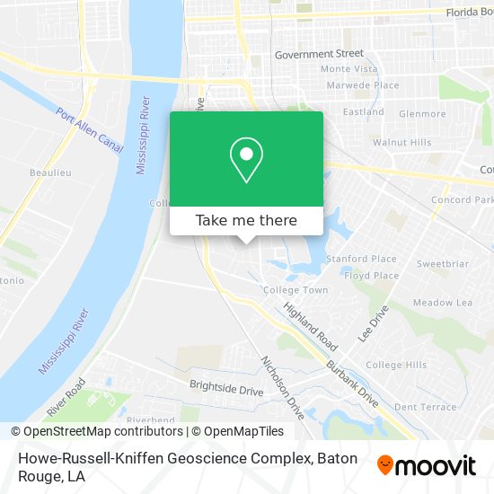 Howe-Russell-Kniffen Geoscience Complex map