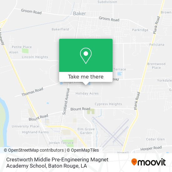 Crestworth Middle Pre-Engineering Magnet Academy School map