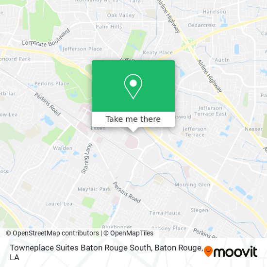 Towneplace Suites Baton Rouge South map