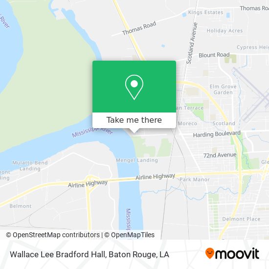 Wallace Lee Bradford Hall map