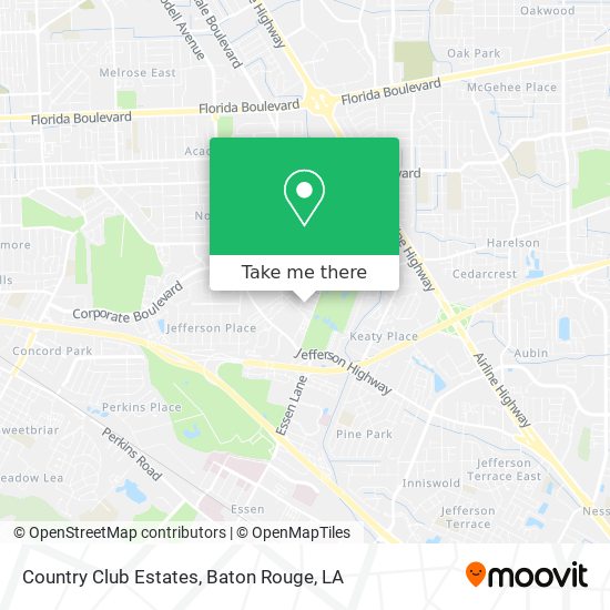 Country Club Estates map