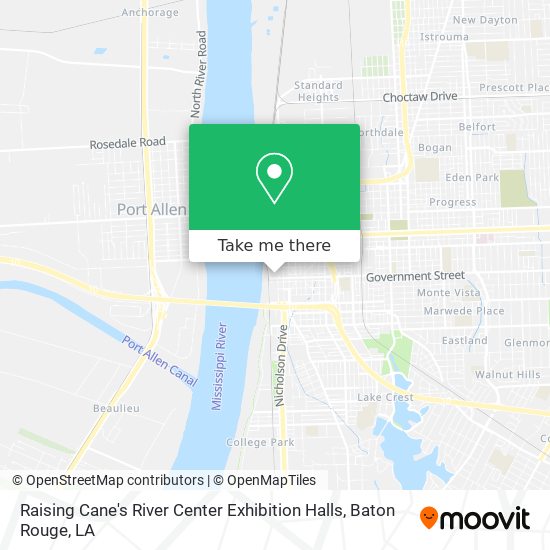 Raising Cane's River Center Exhibition Halls map