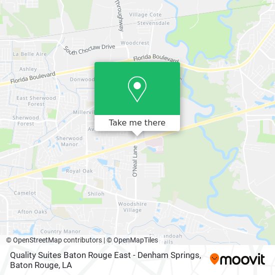Mapa de Quality Suites Baton Rouge East - Denham Springs