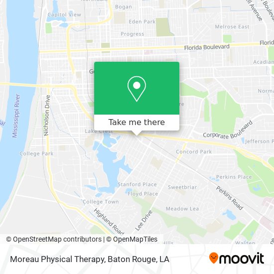 Mapa de Moreau Physical Therapy