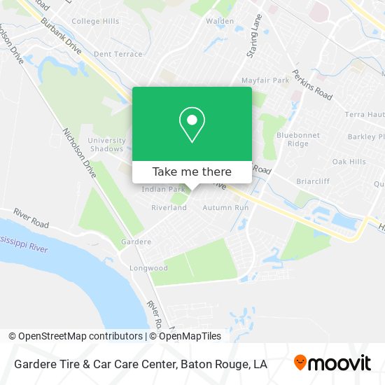 Gardere Tire & Car Care Center map