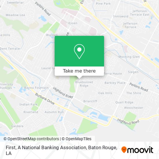First, A National Banking Association map