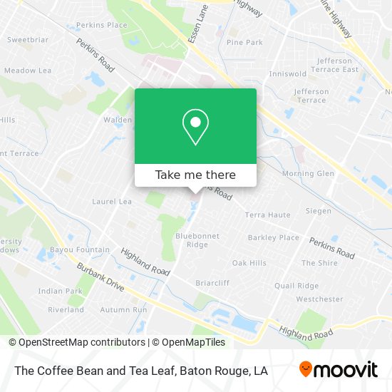 The Coffee Bean and Tea Leaf map