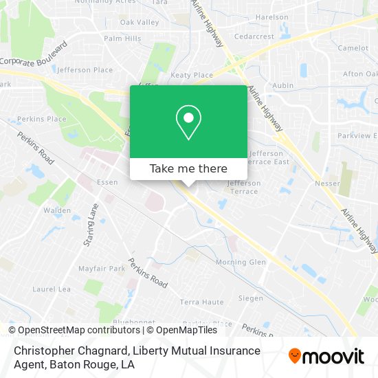 Mapa de Christopher Chagnard, Liberty Mutual Insurance Agent