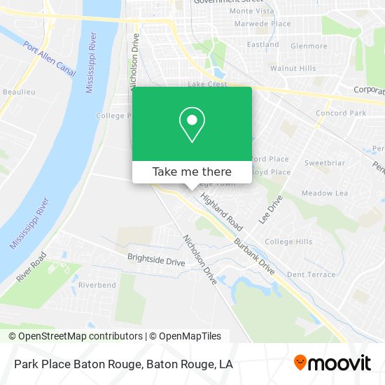 Mapa de Park Place Baton Rouge