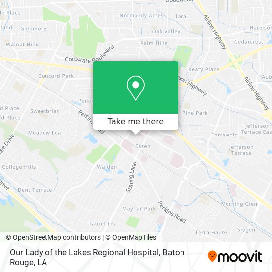 Mapa de Our Lady of the Lakes Regional Hospital