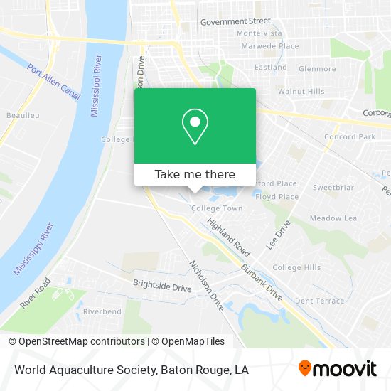 World Aquaculture Society map