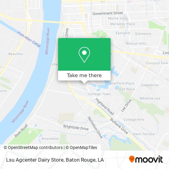 Lsu Agcenter Dairy Store map