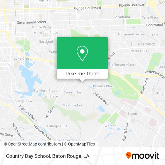 Country Day School map
