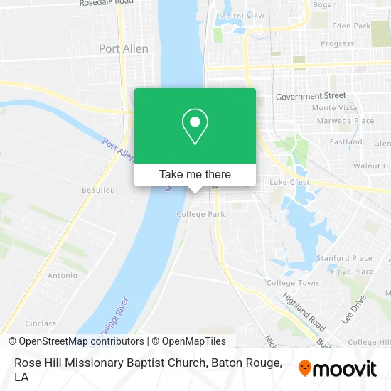 Mapa de Rose Hill Missionary Baptist Church