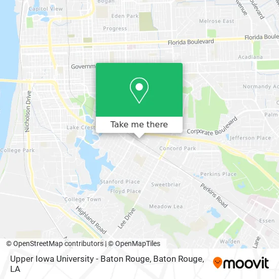 Mapa de Upper Iowa University - Baton Rouge