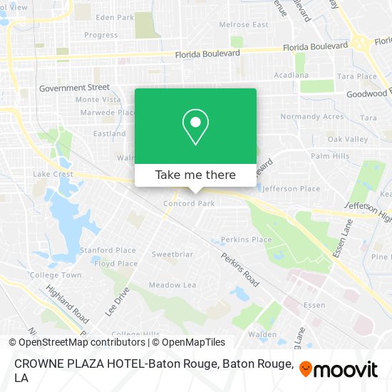 CROWNE PLAZA HOTEL-Baton Rouge map