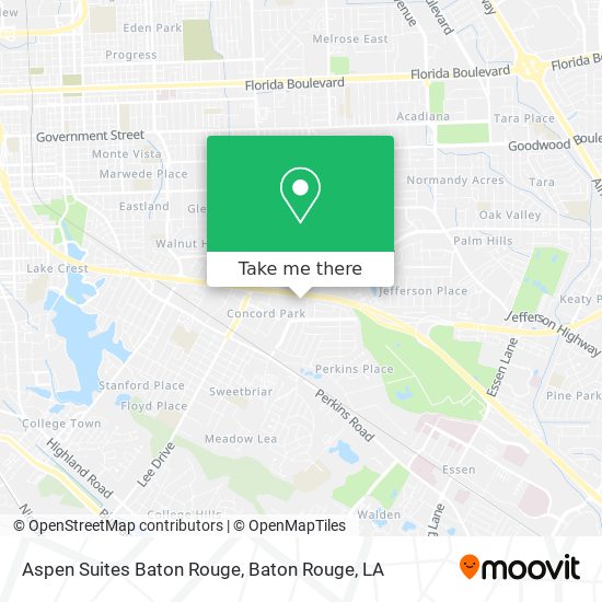 Mapa de Aspen Suites Baton Rouge